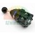 Industrieller 4-Wege-Joystick-Schalter HKB-402 mit schwarzem Kugelgriff und Schraubanschlüssen auf weißem Hintergrund.