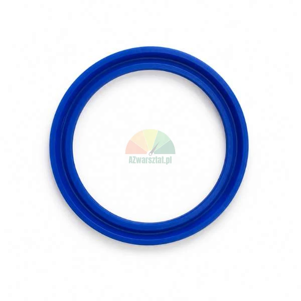 Blauer Polyurethan-Dichtungsring auf weißem Hintergrund.