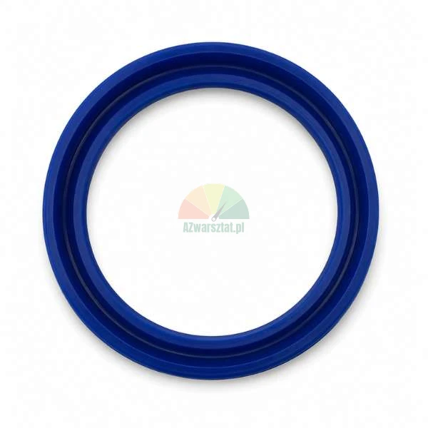 Blauer hydraulischer Nutring aus Polyurethan auf weißem Hintergrund