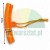 Orangefarbener Felgenschoner 16 cm mit Schnur