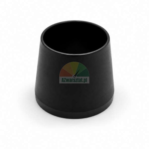 Schwarzer Kunststoffkegel 40mm mit den Maßen 4,4cm bis 6,2cm auf weißem Hintergrund