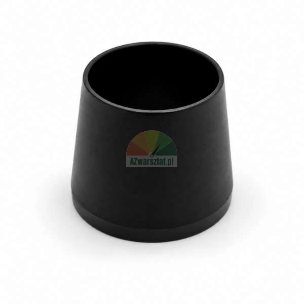Schwarzer Kunststoffkegel 40mm mit den Maßen 4,4cm bis 6,2cm auf weißem Hintergrund