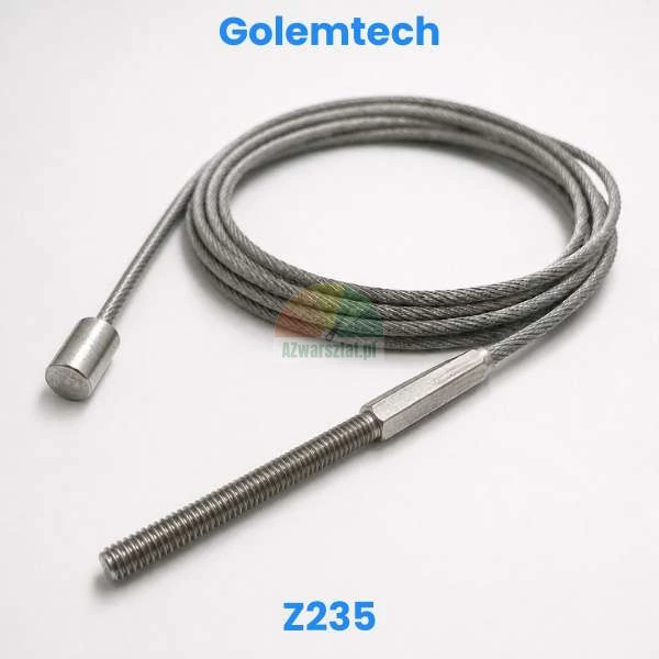 Stahlseil für Golemtech Z235 Hebebühne, Ersatzseil mit Gewindeende