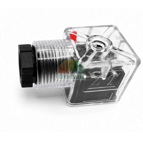 Transparenter Leitungsdose für Hydraulik-Magnetventilspule AC230V mit LED-Anzeige