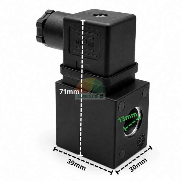 DC24 Hubmagnetspule mit Abmessungen 71mm, 39mm, 30mm und Innendurchmesser 13mm.