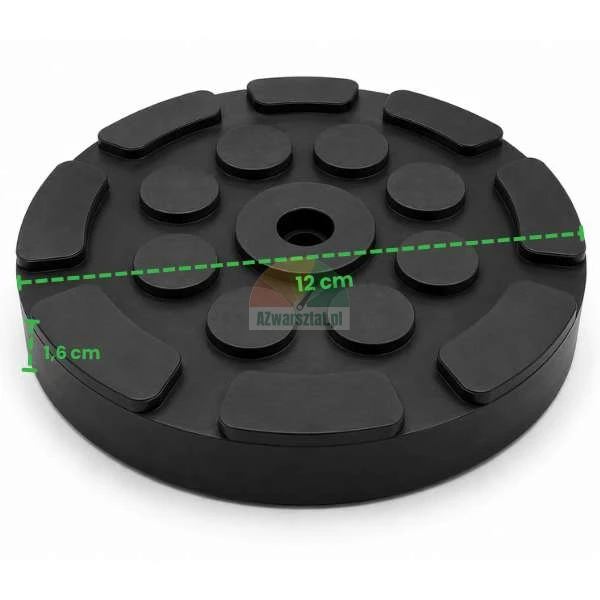 Runde Gummiauflage für Hebebühne, 12 cm, mit einem Loch