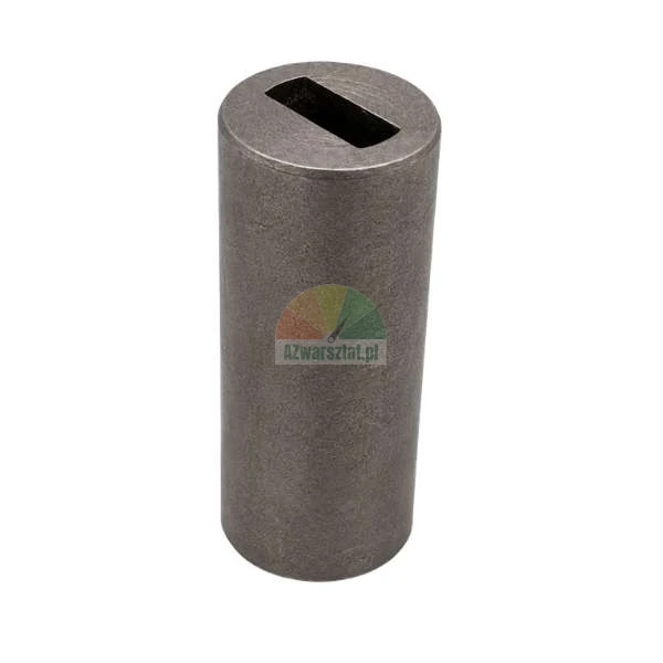 Metall-Motoradapter (Kupplung) 12mm in zylindrischer Form mit einer rechteckigen Öffnung auf weißem Hintergrund.