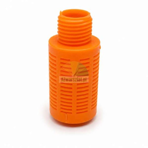 Oranger pneumatischer Schalldämpfer aus Kunststoff mit 12,7 mm Gewinde