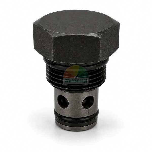 Hydraulischer Verschlussstopfen aus Metall mit Sechskantkopf, Gewinde und O-Ring-Dichtungen.