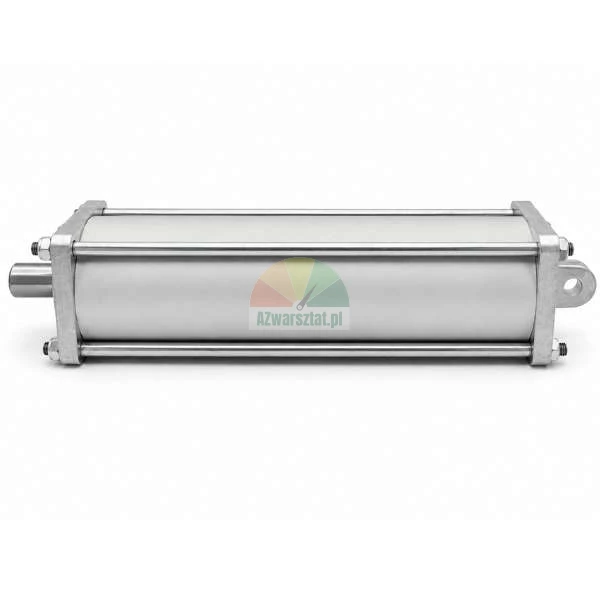 Kompletter Pneumatikzylinder für Reifenmontiermaschine mit den Maßen 280mm x 82mm x 82 mm und Durchmesser 75 mm, Seitenansicht