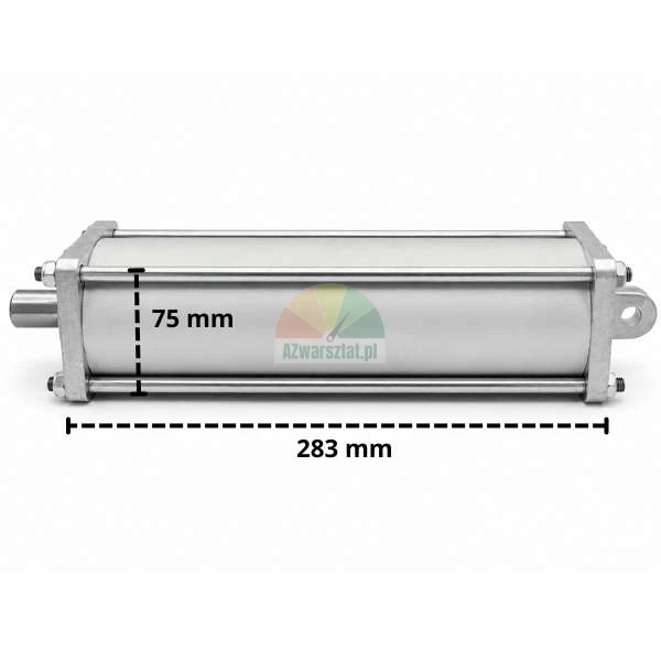Pneumatikzylinder für Reifenmontiermaschine mit den Maßen 283 mm mal 75 mm