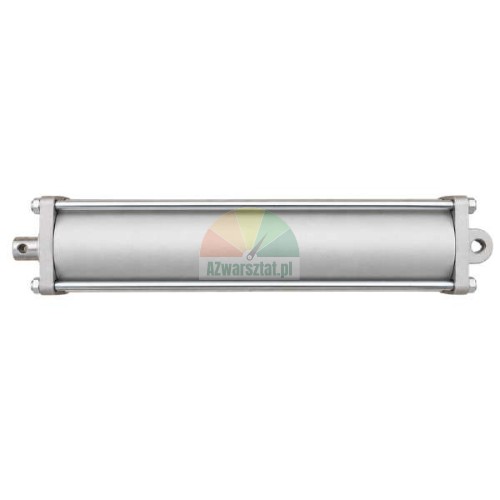 Kompletter Pneumatikzylinder für Reifenmontiermaschine, Maße 380mm x 78mm x 78mm und Durchmesser 70mm, Seitenansicht.