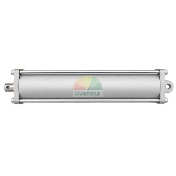 Kompletter Pneumatikzylinder für Reifenmontiermaschine, Maße 380mm x 78mm x 78mm und Durchmesser 70mm, Seitenansicht.