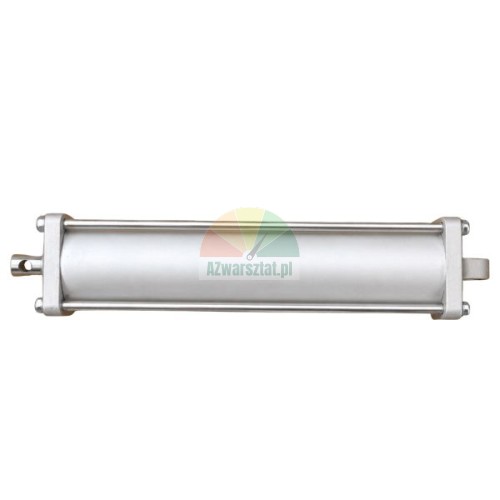 Kompletter Pneumatikzylinder für Reifenmontiermaschine mit den Maßen 360mm x 78mm x 78mm und einem Durchmesser von 70mm auf weißem Hintergrund.