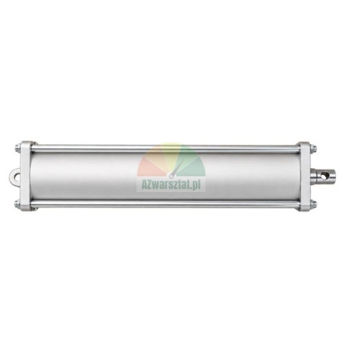 Kompletter Pneumatikzylinder für Reifenmontiermaschine, Maße 388mm x 82mm x 82mm, Durchmesser 75mm, Seitenansicht.