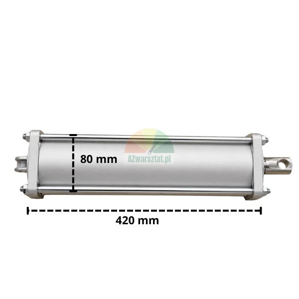 Kompletter Pneumatikzylinder für Reifenmontiermaschine, Länge 420 mm und Durchmesser 80 mm