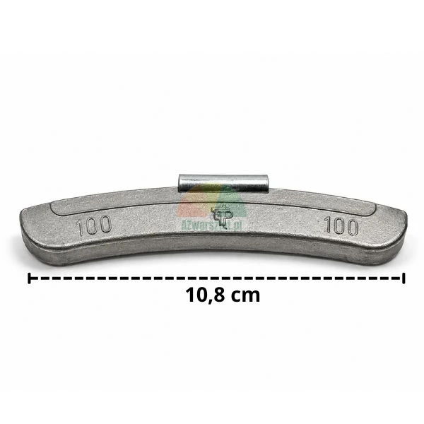 100g Schlaggewicht mit einer Länge von 10,8 cm zum Auswuchten von Rädern.