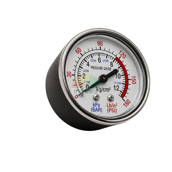 Manometer mit 12,7 mm Gewinde und Messbereich von 0 bis 12 bar