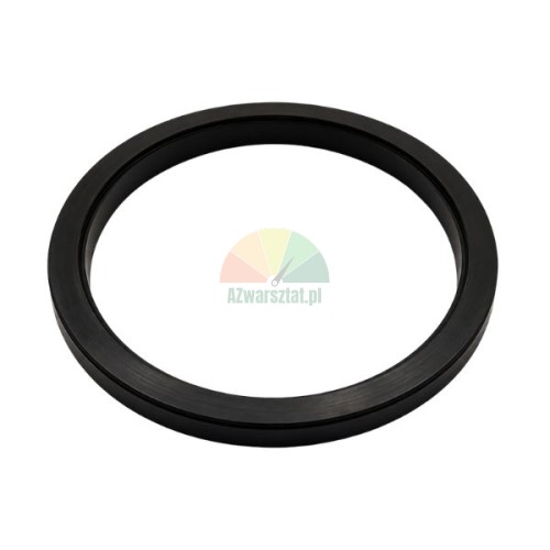 Schwarzer Dichtungsring 186x12x9 mm für Abstreiferzylinder mit 186 mm Durchmesser auf weißem Hintergrund.