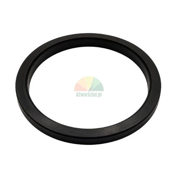 Schwarzer Dichtungsring 186x12x9 mm für Abstreiferzylinder mit 186 mm Durchmesser auf weißem Hintergrund.