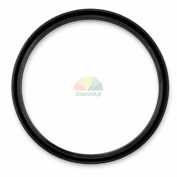Schwarzer Dichtungsring aus Gummi auf weißem Hintergrund