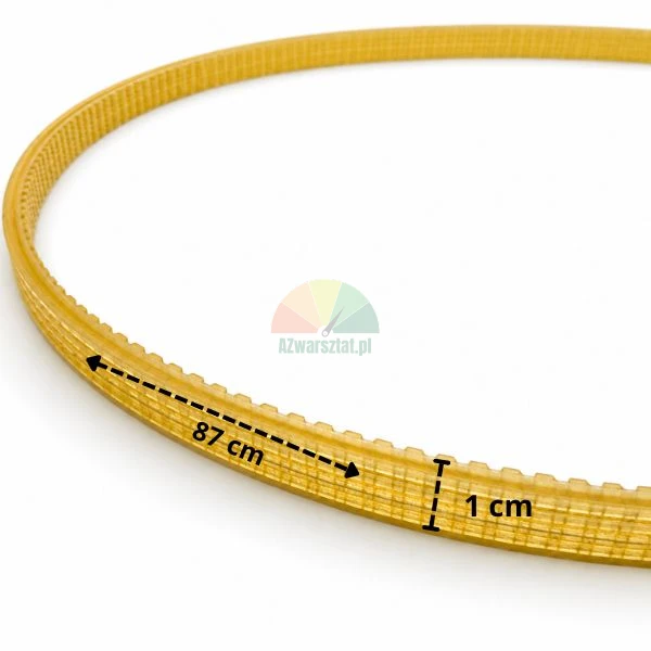 Gelber Motorriemen fur Auswuchtmaschine 87 cm lang und 1 cm breit