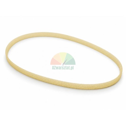 Gelber Antriebsriemen für den Motor einer Radauswuchtmaschine 96 cm lang und 1,4 cm breit.