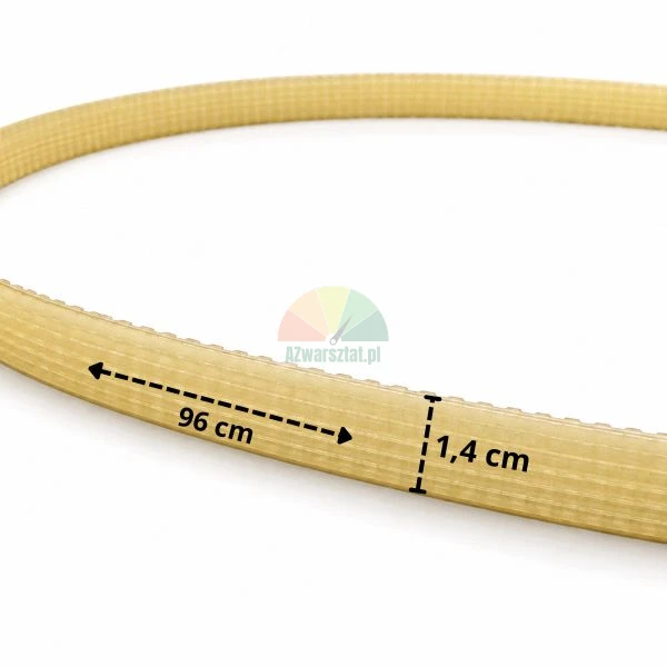 Gelber Motorriemen für Auswuchtmaschine 96 cm x 1,4 cm