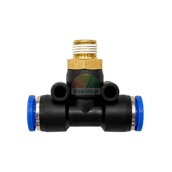 Pneumatische T-Steckverschraubung mit 9,7mm Gewinde und 2x8mm Steckanschluss