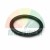 Schwarzer Gummi-O-Ring Dichtungsring auf weißem Hintergrund