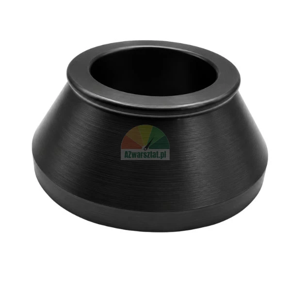 Schwarzer Zentrierkonus für Radauswuchtmaschine 36mm mit Spannbereich von 5,2cm bis 8cm auf weißem Hintergrund.