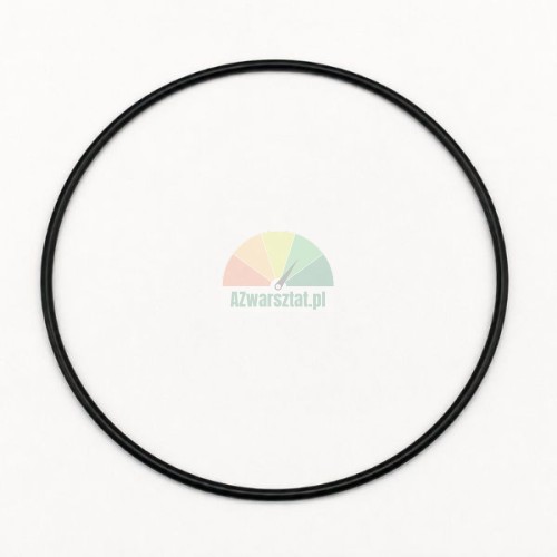Schwarzer Gummi O-Ring Dichtring für Abdrückzylinder 186mm auf weißem Hintergrund