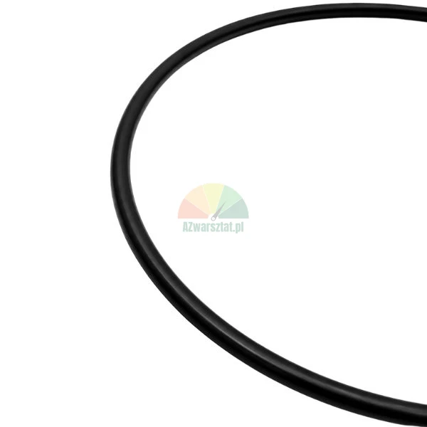 Schwarzer Gummi-O-Ring Dichtungsring auf weißem Hintergrund