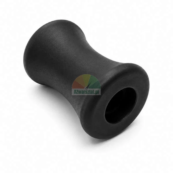 Schwarze profilierte Gummirolle oder ergonomische Griffhülse auf weißem Hintergrund.