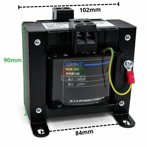 CHNT NDK-100 100VA 380V/220V Steuertransformator mit Abmessungen