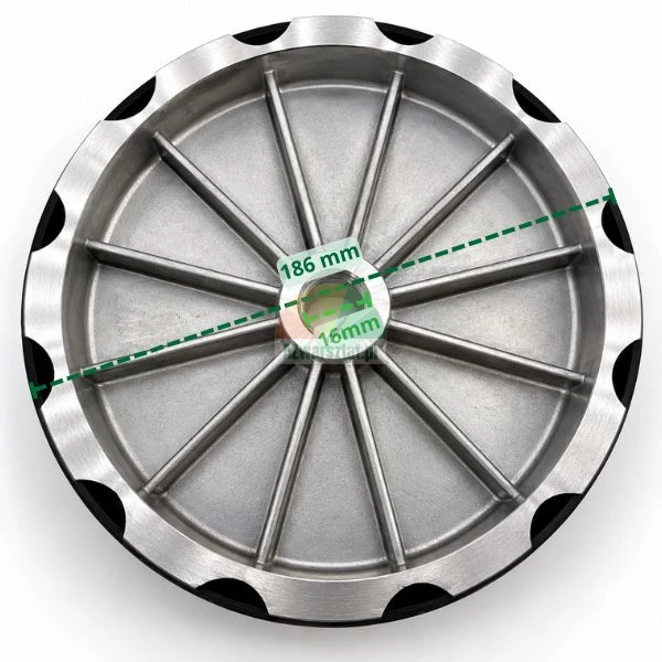 Abdrückzylinder-Kolben für Montiermaschine 186 mm / 16 mm ohne Gewinde