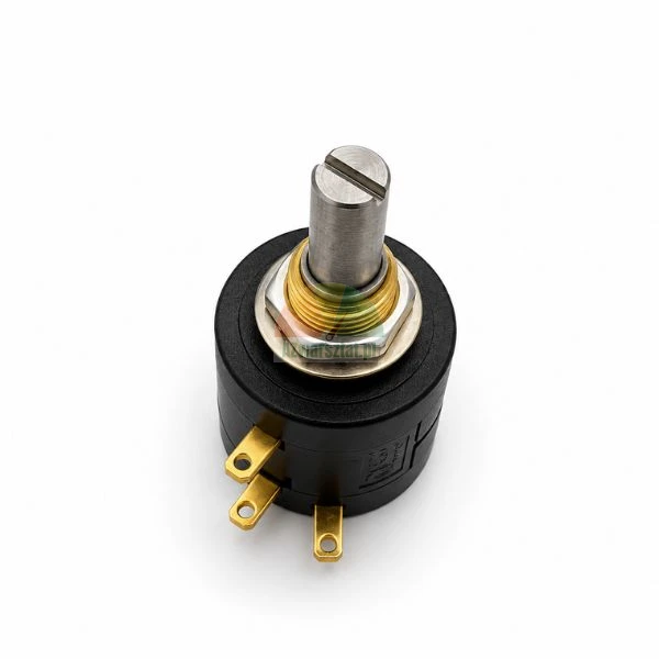 Sakae 22HPM-10 10 kOhm Mehrgang-Potentiometer mit geschlitzter Metallachse und Lötanschlüssen