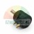 Schwarzes RV24YN-Drehpotentiometer mit Metallachse und vergoldeten Lötanschlüssen auf weißem Hintergrund.