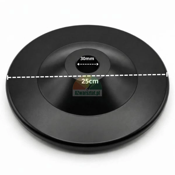 Schwarzer Andrückteller für Hilfsarm der Reifenmontiermaschine 30 cm