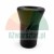 Moderne mattschwarze Keramikvase im minimalistischen Design auf weißem Hintergrund.