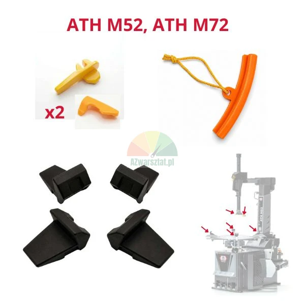 Kunststoff-Schutzkappen und Verschleissteile-Set fuer ATH-Heinl M52 und M72 Reifenmontiermaschine